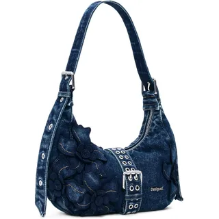 Desigual Damen Curio Denim Tasche, blau