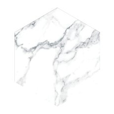 Feinsteinzeug Hexagon Marmor Hell Glasiert Matt 21,5 x 25 x 0,9 cm