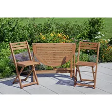 Bild von Porto Gartentisch 90 x 60 cm braun klappbar