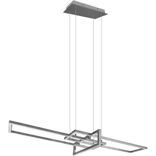 Trio LED-Pendelleuchte Salinas Alu, Eisen, Stahl & Metall Silber Nickel matt