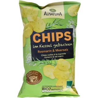 Alnatura Bio Chips im Kessel gebacken, Rosmarin und Meersalz, 125g