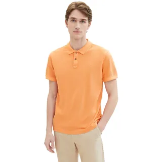 TOM TAILOR Poloshirt mit Logo Stickerei, orange