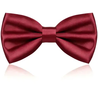 URAQT Fliege Herren, Klassische Einfarbig Fliegen für Männer, Schmale Smoking Fliege Schleife mit Haken, Einstellbar Bow Tie für Hochzeit Party