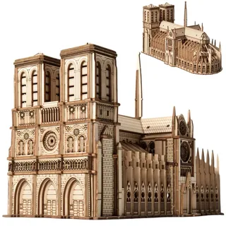 little story Holz Puzzle pädagogisch Modell 3D Set Do Self Für Kinder Erwachsene Geschenk... (Notre Dame)