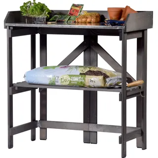 Dobar Klappbarer Pflanztisch 85 x 44 x 89 cm Anthrazit
