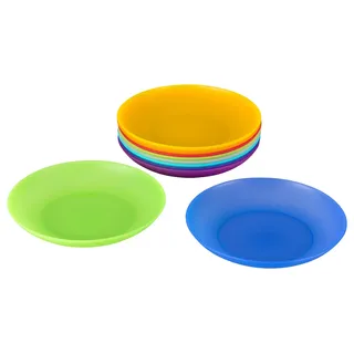 Kigima Tiefe Teller Regenbogen Durchmesser Dm: 17Cm (10 Stk) Mehrfarbig