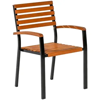 Merxx Gardenson Stapelsessel 59,5 x 54 x 89 cm graphitfarben 2 St.