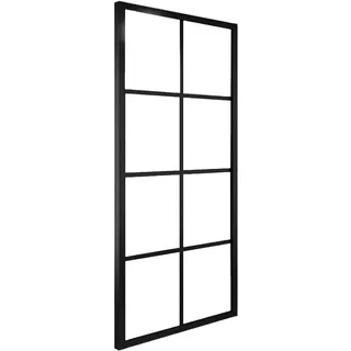 vidaXL Schiebetür rechts 76 x 205 cm Schwarz