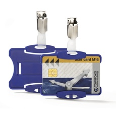 Bild Ausweiskartenhalter für Betriebsausweis mit Clip, 87 x 54 mm (Innenmaß)) Packung à 25 Stück