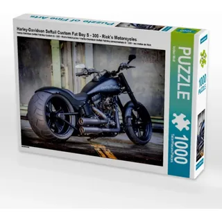 CALVENDO Puzzle Harley-Davidson Softail Custom Fat Boy S - 300 - Rick’s Motorcycles 1000 Teile Puzzle quer | Lege-Größe cm Foto-Puzzle für glückliche Stunden