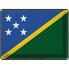 Blechschild 30x40 cm - Salomonen Retro Solomon Islands