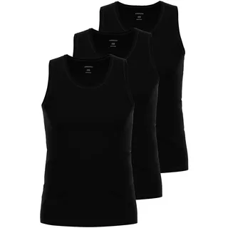 Achselhemd AMMANN "3er Pack Athletic Shirt Day Modern / Micro Modal", Herren, Gr. M, N-Gr, schwarz, Obermaterial: 93% Modal CMD. 7% Elasthan EL., Unterhemden Achselhemd