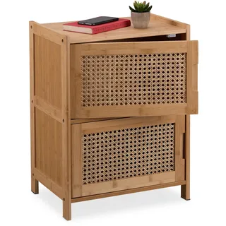 Relaxdays Beistellschrank 56 x 42 x 30 cm Natur
