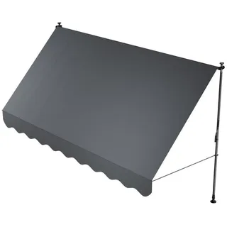 Juskys Klemmmarkise Kapstadt 350 x 120 cm grau