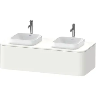 Duravit Happy D.2 Plus Konsolenwaschtischunterbau wandhängend, 1300x550 mm, 1 Auszug, für Aufsatzbecken, HP4943B8484, Farbe: Weiß Supermatt Dekor