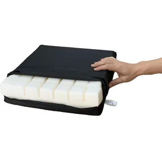 Gar Medical Anti-Dekubitus-Kissen mit Schlitzen für Rollstühle - Orthopädisches Kissen für Steißbein- und Lendenwirbelbereich mit wasserdichtem Bezug, Füllung aus Schaum. (Viskoelastisch)