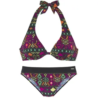 Buffalo Bügel-Bikini Damen schwarz bedruckt Gr.36 Cup B