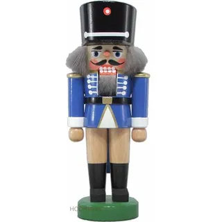 Nussknacker Husar blau 17cm NEU Nußknacker Holz Figur Erzgebirge Weihnachtsfigur