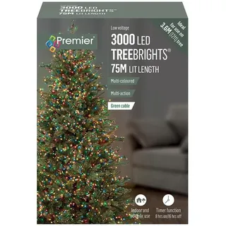 3000 LED Mehrfarbig Christbaum Lichter & Timer 80m Innen/Außen Dekoration