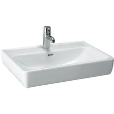 Laufen PRO A Aufsatzwaschtisch, 1 Hahnloch, mit Überlauf, 650x480mm, weiß, H8179530001041, Farbe: Weiß mit LCC