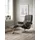 Relaxsessel Mayfair Leder 79 x 102 x 73 cm grau mit Hocker