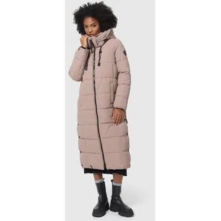 Winterjacke MARIKOO "Marikoo Nadeshikoo XVI Damen lange Winter Steppjacke B985", Damen, Gr. 4XL, grau (taupe grau), Obermaterial: 100% Polyester PES., Jacken Winterjacke