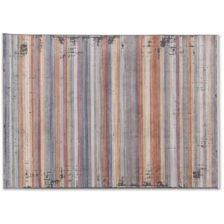 Astra Teppich »Calea 231« rechteckig 6 mm Höhe Kurzflor mit Fransen, Hoch Tief Struktur, Wohnzimmer bunt B : 200 x 285 cm 1 Stk.