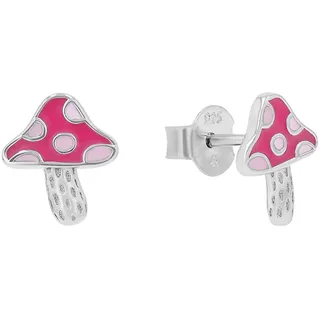 Paar Ohrstecker AMOR "Pilz", pink (silberfarben, rosa, pink), Ohrringe, Damen, Silber 925 (Sterlingsilber), Paar Ohrstecker