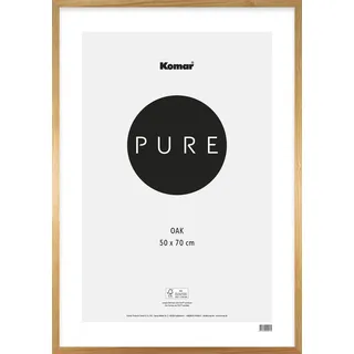 KOMAR Bilderrahmen Holz braun 50x70 cm mit hochtransparentem Acrylglas, Natur, 50 x 70 cm