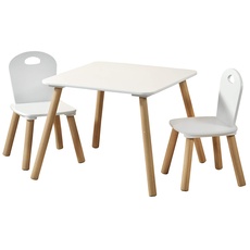 Bild Kindertisch mit 2 Stühlen, weiß