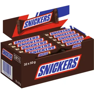 Snickers Thekendisplay mit 32 einzeln verpackten Riegeln 32x50g