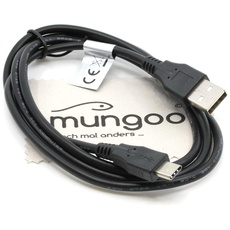 USB Ladekabel passend für Motorola Moto E20, E30, E32, E32s, E40, G22, G31, G41, G42, G51 5G, G52, G60, G62 5G, G71 5G, G82 5G, G200 5G, Edge 30 (Pro) Typ-C Datenkabel 1m mit mungoo Displayputztuch