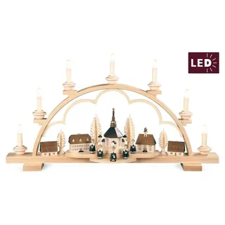 Lichterbogen Schwibbogen Seiffener Dorf elektrisch beleuchtet (230V 50Hz)