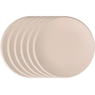 Villeroy & Boch Frühstücksteller »Frühstücksteller NewMoon ø 24 cm 6er Set beige«, beige