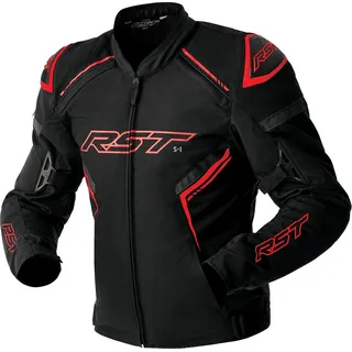 RST S1 D3O Textiljacke wasserdicht Schwarz/Rot M