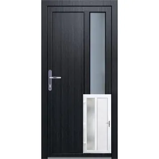 Panto Nebeneingangstür K511 DIN L innen weiß / außen anthrazit 98 x 198 cm