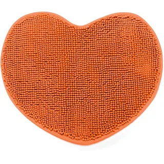 SWEET HOME - Saugfähiger, Rutschfester Badteppich aus Chenille-Mikrofaser in Herzform, ideal als Teppich für Schlafzimmer, Kinderzimmer und Küchenteppich, rutschfest, waschbar, Mehrzweck-Badematte 60