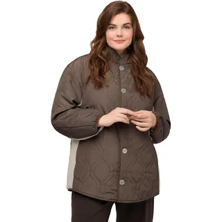 Ulla Popken, Damen, große Größen, reversible jacket with fake shearling fur