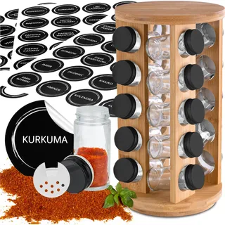 Drehbares Gewürzregal aus Bambus ROTOR