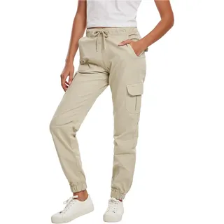 URBAN CLASSICS High Waist Cargo Jogging Hosen Cream 4XL