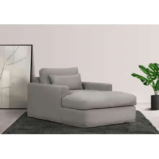 LeGer Home by Lena Gercke Loveseat »Sölve Loungesessel, Sessel«, mit optischer Husse, weicher Sitzkomfort, grau