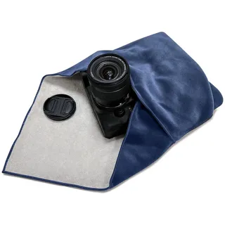 ComfortAce Einschlagtuch für Kamera als Schutzhülle für Fotoausrüstung im Rucksack, Tasche, Beutel etc. Passen für Vollformat DSLR, Objektiv, Stativ, Tablet-PC, etc. 45 x 45 cm,Blau