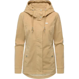 Cordjacke RAGWEAR "Cordjacke Alvena Cordy YOUMODO", Damen, Gr. XXL, beige (sand), Obermaterial: 98% Baumwolle CO. 2% Elasthan EL.  Obermaterial: Futter: 100% Polyester PES., figurumspielend, hoch geschlossener Ausschnitt, Ärmel ohne Ärmelschlitz abgesteppte Kante, Jacken Cordjacke, Sportliche leichte Kordjacke mit Kapuze