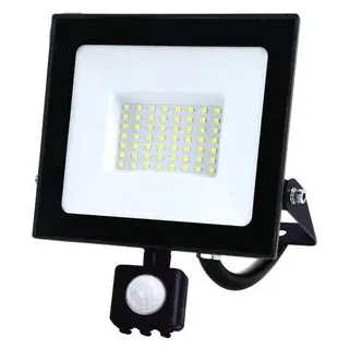 Blulaxa LED-Fluter mit Bewegungsmelder, EEK: F, 50W, 4300lm, 4000K, schwarz