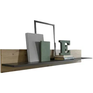 Furn.Design Wandboard Eiche Artisan Graphit grau, Wandregal, 138 x 20 cm , Holzwerkstoff , Nachbildung,Eiche , Uni , 138x20x20 cm , Wohnzimmer, Regale, Wandboards
