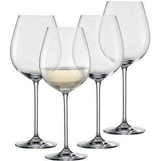 SCHOTT ZWIESEL Allround Weinglas Vinos (4er-Set), anmutige Weingläser für Rot- und Weißwein, spülmaschinenfeste Tritan-Kristallgläser, Made in Germany (Art.-Nr. 130011), Kristall