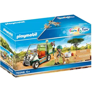 PLAYMOBIL Family Fun 70346 Zoo-Tierarzt mit Fahrzeug - Bunt