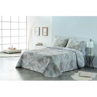 VIALMAN Leichtes Bouti-Tagesdecke, Taupe, 230x270 cm