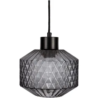 Pauleen 48125 Gleaming Smoke Pendelleuchte max25W E27 Pendellampe Kristall-Look Glas/Rauchglas/Schwarz 230V