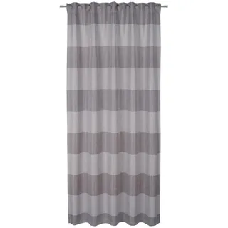 Wärmeschutzvorhang , Taupe , Textil , Streifen , 140x245 cm , beliebig kürzbar, für Stange und Schiene geeignet, Lärmschutz, Wärmeschutz, mit Kombiband , Heimtextilien, Vorhänge, Fertigvorhänge, Thermovorhänge